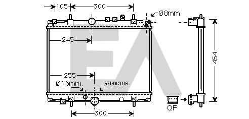 Radiateur, refroidissement du moteur EACLIMA 31R55041