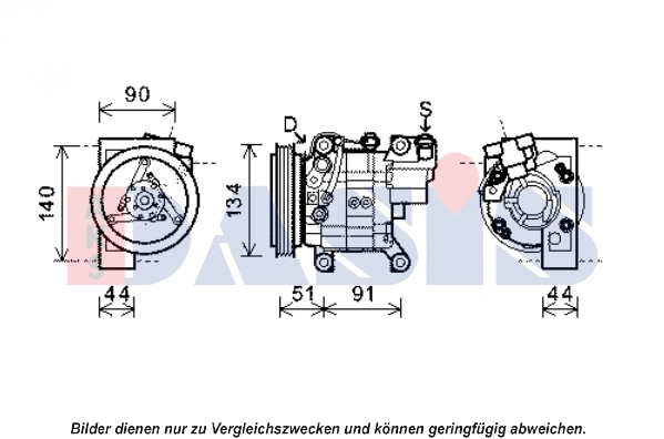 Compresseur, climatisation AKS DASIS 851927N