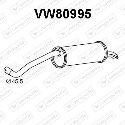 Silencieux arrière VENEPORTE VW80995