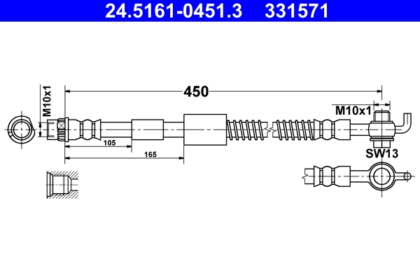 Flexible de frein ATE 24.5161-0451.3
