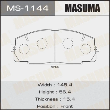 Jeu de mâchoires de frein MASUMA MS-1144