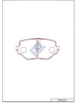 Kit de plaquettes de frein, frein à disque FBK FD9024