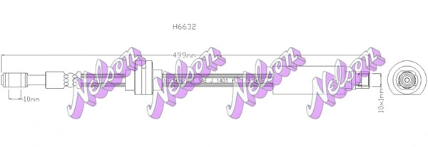 Flexible de frein KAWE H6632