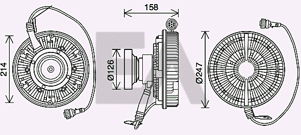 Roue du souffleur, refroidissement du moteur EACLIMA 35C76D05