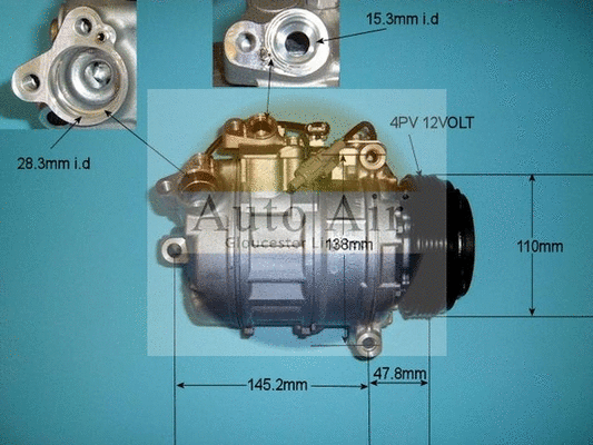 Compresseur, climatisation AUTO AIR GLOUCESTER 14-9152