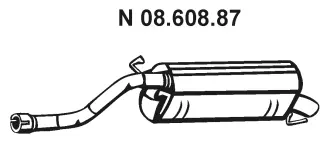 Silencieux arrière EBERSPÄCHER 08.608.87