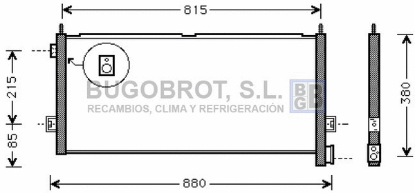 Condenseur, climatisation BUGOBROT 62-VL5047