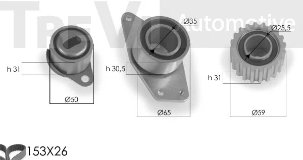 Kit de courroie crantée TREVI AUTOMOTIVE KD1095