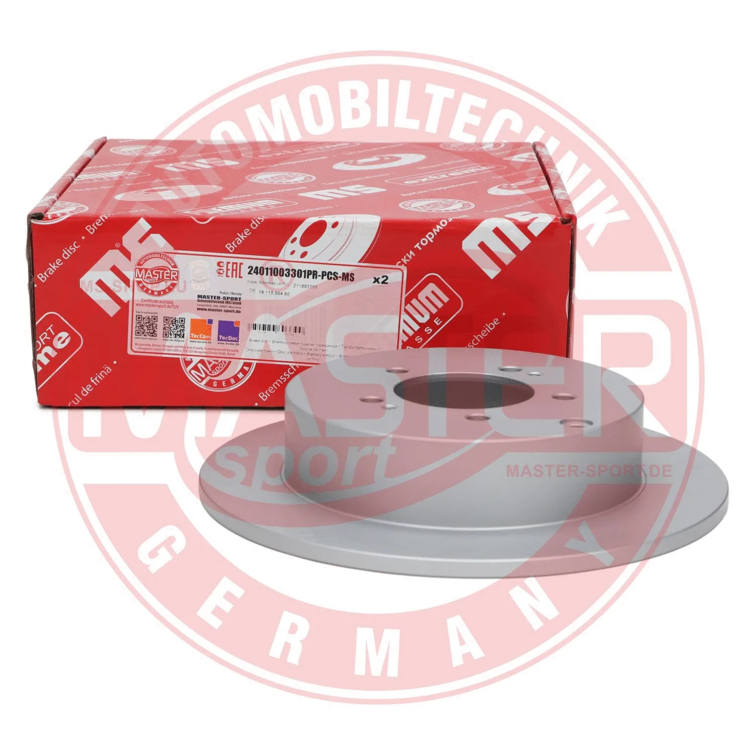 Disque de frein MASTER-SPORT GERMANY 24011003301PR-PCS-MS