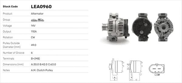 Alternateur LUSA LEA0960
