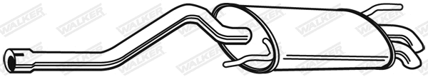 Silencieux arrière WALKER 22111