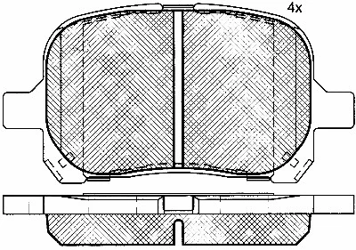 Kit de plaquettes de frein, frein à disque BSF 10777