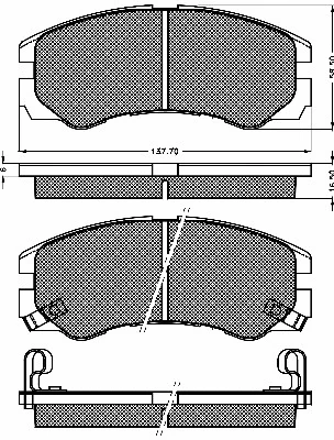 Kit de plaquettes de frein, frein à disque BSF 10362