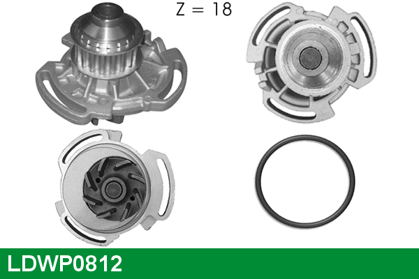 Pompe à eau, refroidissement du moteur LUCAS LDWP0812