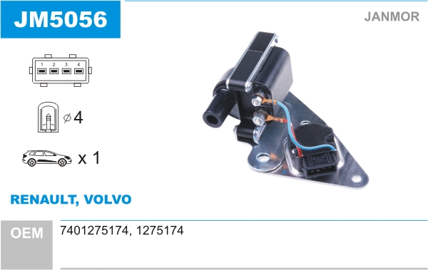 Bobine d'allumage JANMOR JM5056