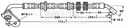 Flexible de frein BORG & BECK BBH7210