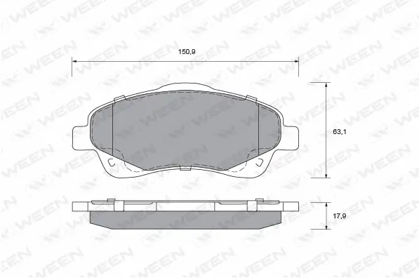 Kit de plaquettes de frein, frein à disque WEEN 151-2305