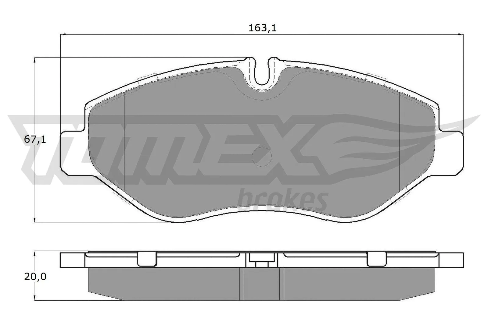 Kit de plaquettes de frein, frein à disque TOMEX Brakes TX 15-86