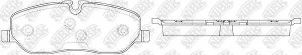Kit de plaquettes de frein, frein à disque NiBK PN0484