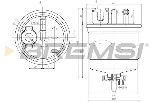 Filtre à carburant BREMSI FE0809