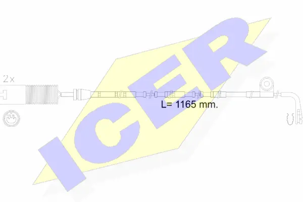 Contact d'avertissement, usure des plaquettes de frein ICER 610604 E C