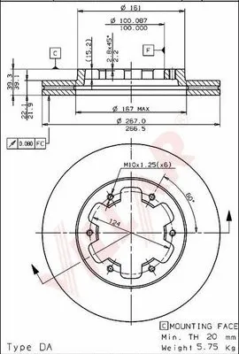 Disque de frein VILLAR 628.1314