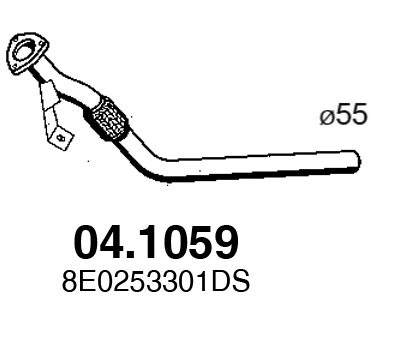 Tuyau d'échappement ASSO 04.1059