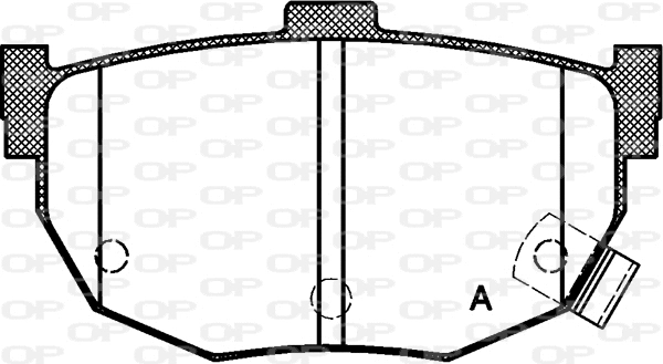 Kit de plaquettes de frein, frein à disque OPEN PARTS BPA0294.32