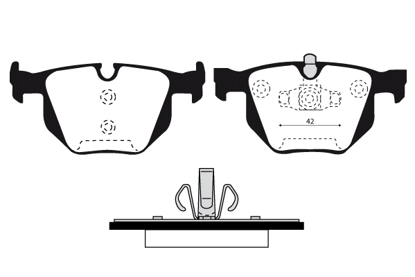Kit de plaquettes de frein, frein à disque Technika 02261