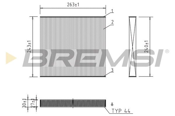 Filtre, air de l'habitacle BREMSI FC0941