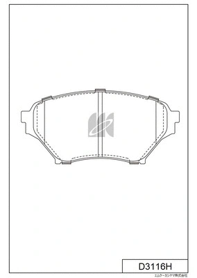Kit de plaquettes de frein, frein à disque MK Kashiyama D3116H
