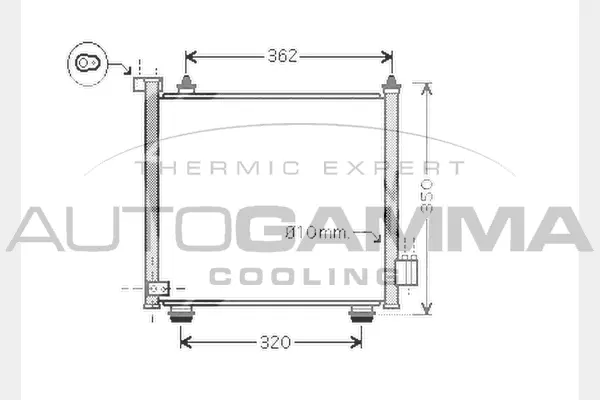 Condenseur, climatisation AUTOGAMMA 104463