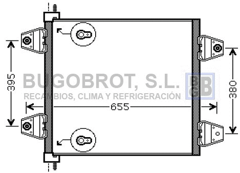 Condenseur, climatisation BUGOBROT 62-DF5034