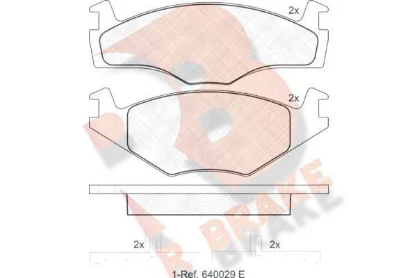 Kit de plaquettes de frein, frein à disque R BRAKE RB1048