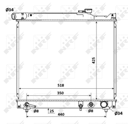 Radiateur, refroidissement du moteur NRF 53912