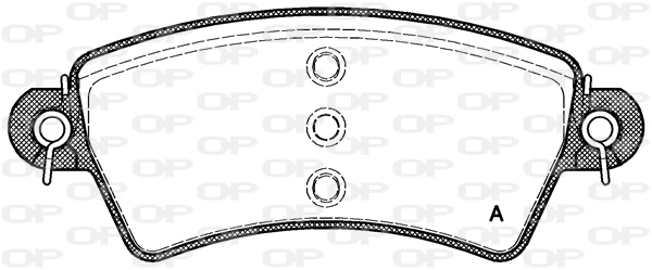 Kit de plaquettes de frein, frein à disque OPEN PARTS BPA0726.00