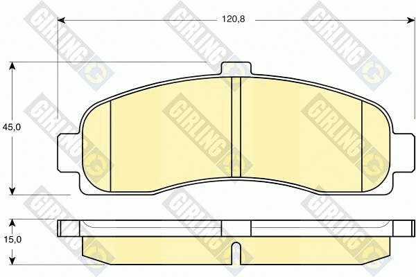Kit de plaquettes de frein, frein à disque GIRLING 6110599