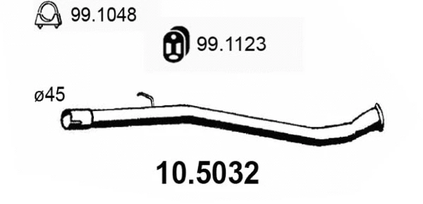 Tuyau d'échappement ASSO 10.5032