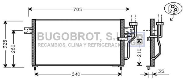 Condenseur, climatisation BUGOBROT 62-MT5105