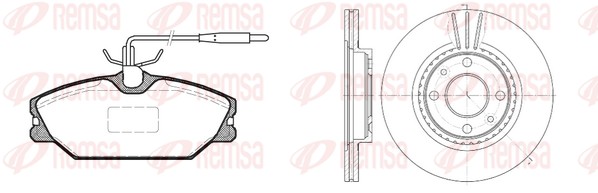 Kit de freins, frein à disques REMSA 8208.00