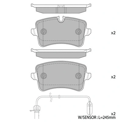 Kit de plaquettes de frein, frein à disque HAGEN GP2317