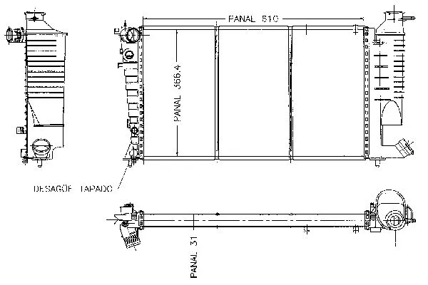Radiateur, refroidissement du moteur ORDONEZ 1020012809