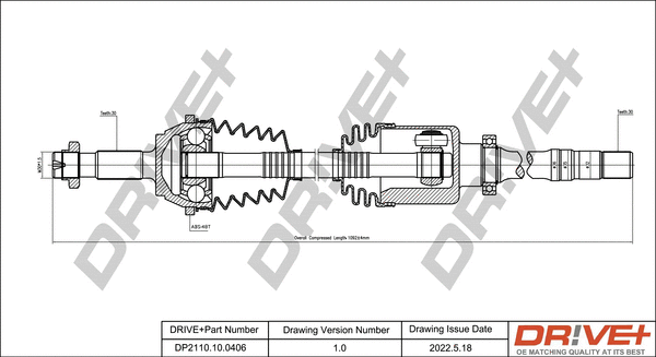 Arbre de transmission Dr!ve+ DP2110.10.0406