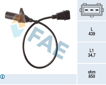 Capteur d'angle, vilebrequin FAE 79524