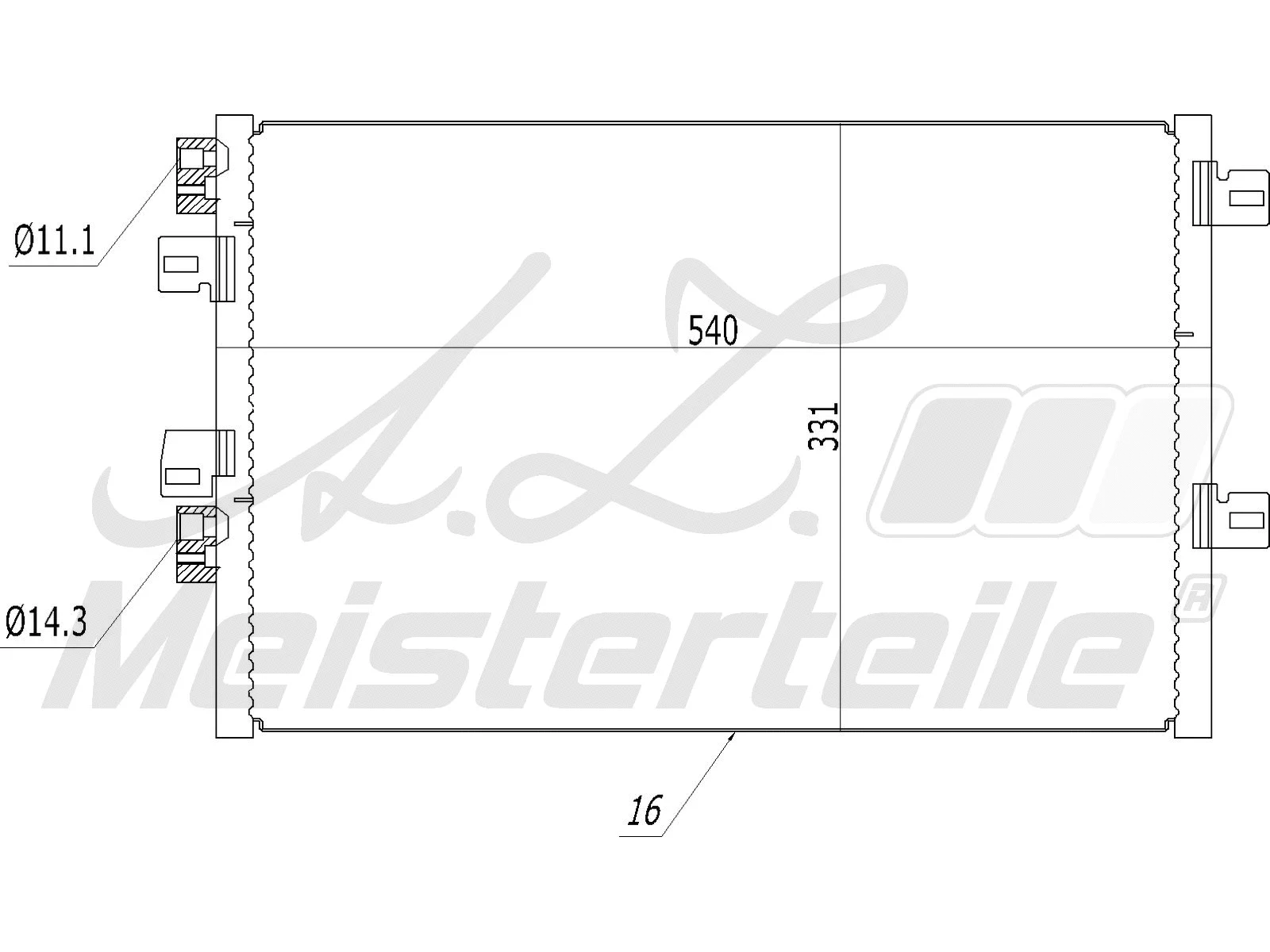 Condenseur, climatisation A.Z. Meisterteile AZMT-45-030-1177