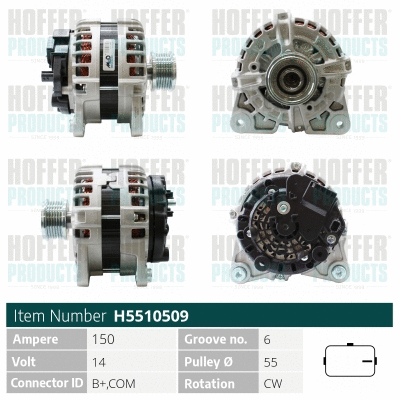Alternateur HOFFER H5510509