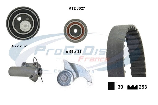 Kit de courroie crantée PROCODIS FRANCE KTD3027