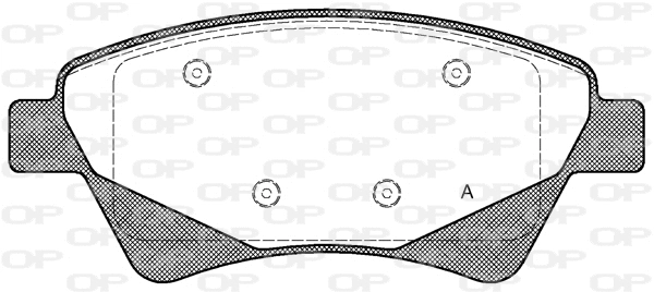 Kit de plaquettes de frein, frein à disque OPEN PARTS BPA0976.20