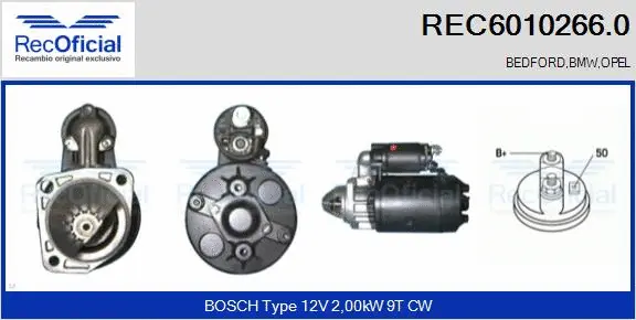 Démarreur RECOFICIAL REC6010266.0