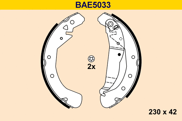 Jeu de mâchoires de frein BARUM BAE5033